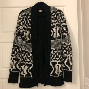 Geometric print cardigan